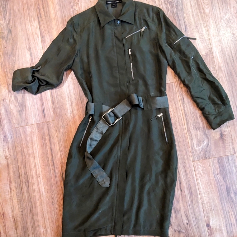 Ralph Lauren Silk Midi Length Dress US 10